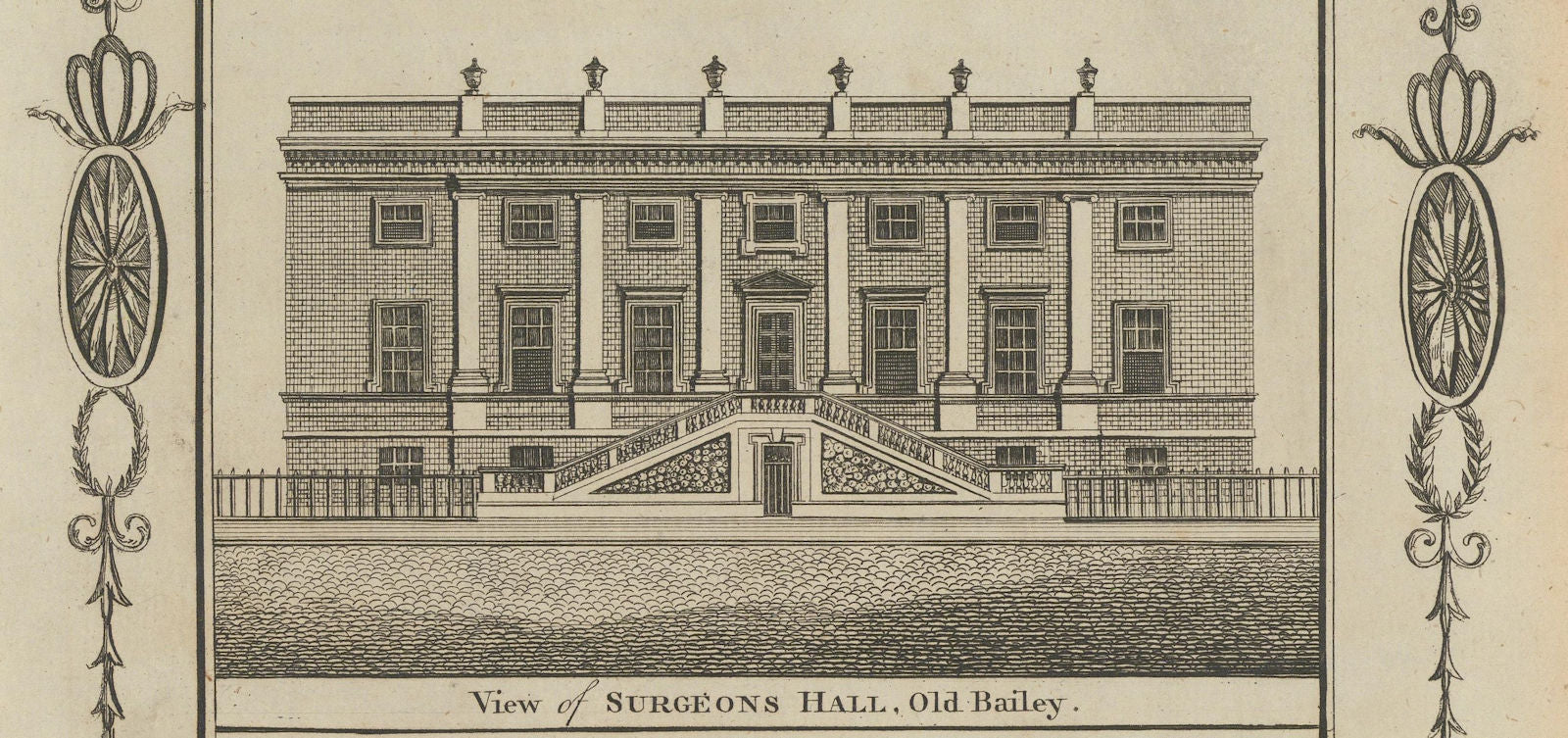 Surgeons Hall, Old Bailey, London. Royal College of Surgeons. THORNTON 1784